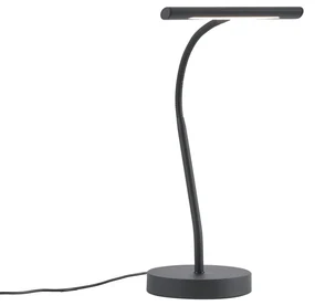 ZMH LED Lampada da tavolo nera Whonzimmer Lampada da tavolo moderna ad