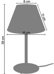 Tosel  Lampade d’ufficio Lampada da tavolo tondo metallo nero  Tosel