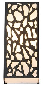 Lampada da parete per esterni moderna nera IP44 - Nicole