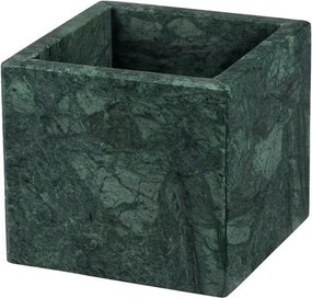 Organizer da bagno verde scuro in marmo per dischetti di cotone Marble – Mette Ditmer Denmark