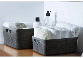 Cestino grigio scuro , 5 l Jute - Curver