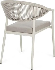 Sedia Da Esterno Impilabile Con Braccioli In Alluminio E Corda Millor Wall Bizzotto