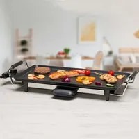 Piastra Grill Griglia Teppanyaki Antiaderente 48x28 cm 5 Impostazioni di Calore