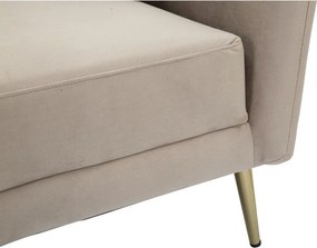 Poltrona grigio tortora con poggioli/con gambe con rivestimento in velluto Kiev – Mauro Ferretti