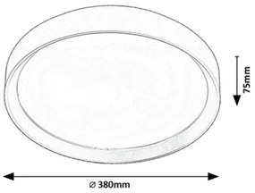 Rabalux 71185 - Plafoniera LED LIATRIS LED/25W/230V 3000K diametro 38 cm