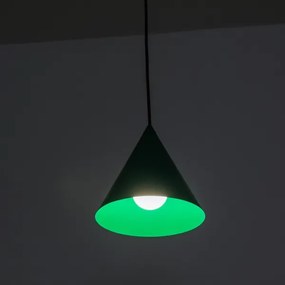 Lampadario a sospensione con cavo ETNA II 1xE27/15W/230V, Ø 18,5 cm, verde