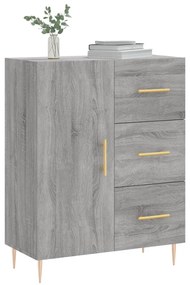 Credenza grigio sonoma 69,5x34x90 cm in legno multistrato