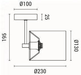 Applique 1xE14/15W/230V