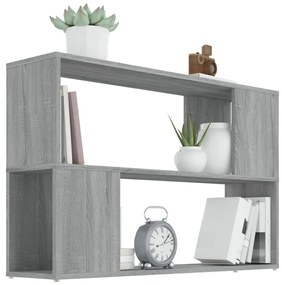 Libreria grigio sonoma 100x24x63 cm in legno multistrato