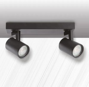 Faretto LYNX 2xGU10/10W/230V nero