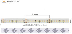 Striscia LED Professional CCT (Bianco Variabile) 2216/240 - IP20 - 18W/m - 5m - 24V Colore Bianco Variabile CCT