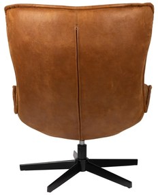 Poltrona in velluto marrone cognac John - White Label