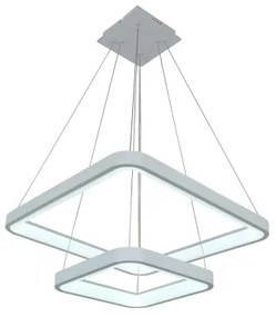 Brilagi - Lampada a sospensione LED dimmerabile con cavo FALCON SLIM LED/78W/230V 50x50 cm bianca + telecomando