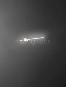 Applique in alluminio colore bianco clock 65cm led 12w 3000k cri?90...