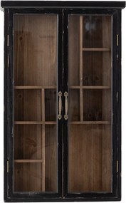 Vetrina nera in abete massiccio da appendere 50x80x14 cm Hazem – Bloomingville