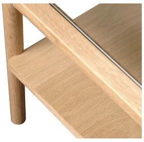 Tavolino in vetro colore naturale 60x120 cm Elba - Unique Furniture