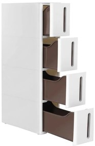 Scaffale universale a ripiani per cucina MARGE bianco/marrone