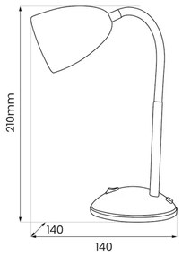 Lampada da tavolo LOGIC 1xE27/60W/230V nero