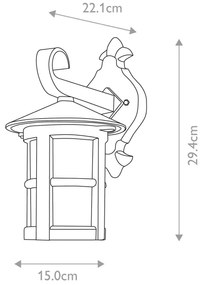 Elstead - Applique da esterno HEREFORD 1xE27/100W/230V IP43
