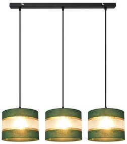 Lampadario a sospensione con filo HELEN 3xE27/15W/230V verde/oro