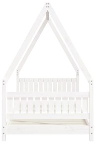 Giroletto per bambini bianco 90x200cm in legno massello di pino