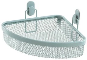 Mensola bagno Angolare verde acqua in acciaio con 1 ripiano – Taki