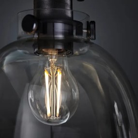 Endon 99106 - Plafoniera URBAN 1xE27/10W/230V nero/limpido