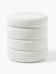 Pouf contenitore in bouclé Alto
