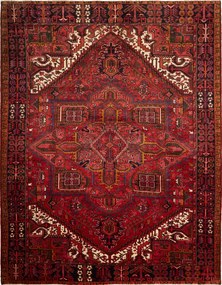 Heriz Tappeto 260x340 Rosso (Iran) Annodato A Mano