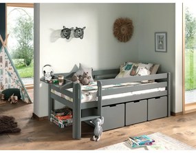 Cassetti grigi sotto il letto dei bambini 3 pezzi Pino - Vipack