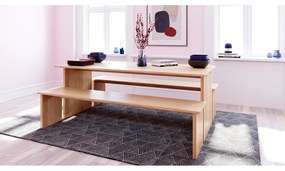 Tavolo da pranzo con piano in rovere 90x160 cm Stripe - Woodman