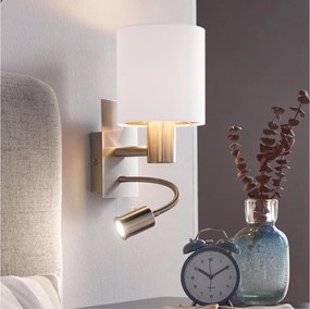 Eglo 96484 - Lampada LED flessibile PASTERI 1xE27/40W+LED/3,8W bianca