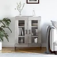 Credenza Grigio Sonoma 69,5x34x90 cm in Legno Multistrato 827802