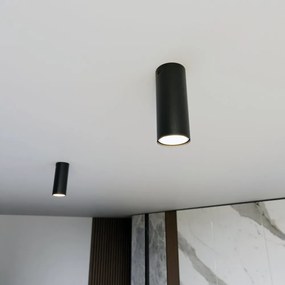 Plafoniera TECNO 1S da soffitto, base GU10, Nera Colore del corpo Nero