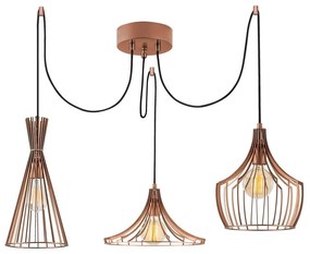 Lampadario color rame con paralume in metallo Mezopotamya – Opviq lights