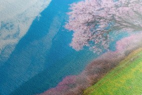 Quadro su tela – Albero magico tra le montagne