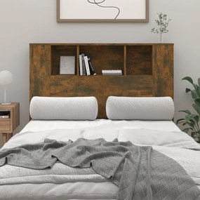 Testiera Con Scomparti Rovere Fumo 120x18,5x102,5 Cm /