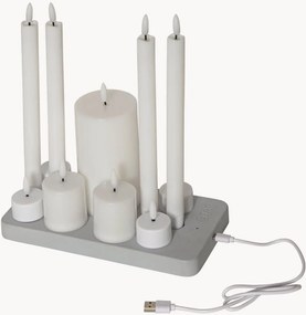 Set di candele a LED Flame Charge con batteria e stazione di ricarica, 11 pz