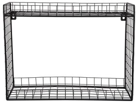 Mensola nera in acciaio con ripiani multipli 40 cm Reja – PT LIVING