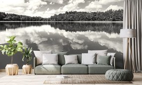 Fotomurale – Lago in bianco e nero in estate