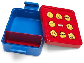 Scatola per snack blu con coperchio rosso Iconic - LEGO®