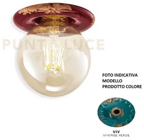Faretto a incasso e27 vintage vintage verde c481/27viv