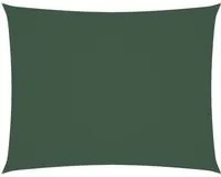 Parasole a Vela Oxford Rettangolare 4x5 m Verde Scuro 135491