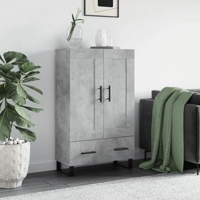 Credenza Grigio Cemento 69,5x31x115 Cm İn Legno Multistrato /