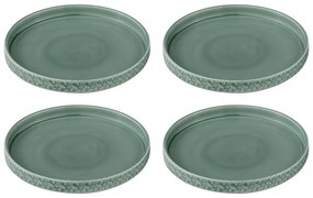 Piatti da dessert in porcellana turchese in set di 4 pezzi ø 20 cm Heath Jade - Ladelle