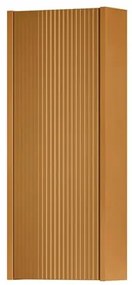 Pensile bagno Niwa laccato opaco senape con vetro senape, 1 anta apertura da sinistra P 17 x L 30 x H 78.5 cm