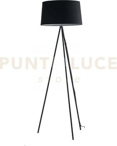 Piantana marilyn con paralume in tessuto nera 1 luce attacco e27 48...