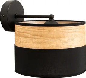 Lampada da parete ALBA 1xE27/15W/230V nero/marrone