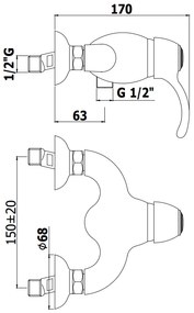 Paffoni Flavia Fa168 Miscelatore Monocomando Esterno Doccia Cromo