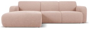Divano angolare rosa in tessuto bouclé (angolo sinistro) Molino - Micadoni Home